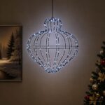 vidaXL Vianočný špic 192 LED Studená biela Priem. 40 x 40 cm