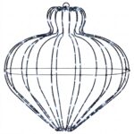 vidaXL Vianočný špic 192 LED Studená biela Priem. 40 x 40 cm – Obrázok 2