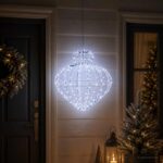 vidaXL Vianočný špic 192 LED Studená biela Priem. 40 x 40 cm – Obrázok 3