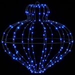 vidaXL Vianočný špic 192 LED Modrá Priem. 40 x 40 cm – Obrázok 4