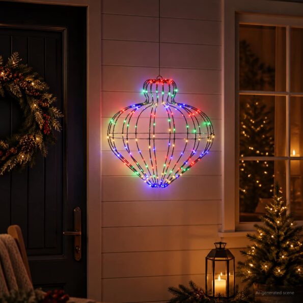 vidaXL Vianočný špic 192 LED Viac farieb Priem. 40 x 40 cm – Obrázok 3
