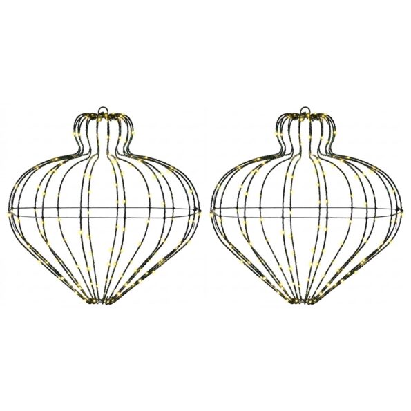 vidaXL Vianočný špic 2 ks 384 LED Teplá biela Priem. 40 x 40 cm – Obrázok 2
