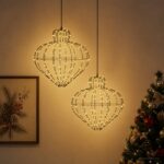 vidaXL Vianočný špic 2 ks 384 LED Teplá biela Priem. 40 x 40 cm – Obrázok 3