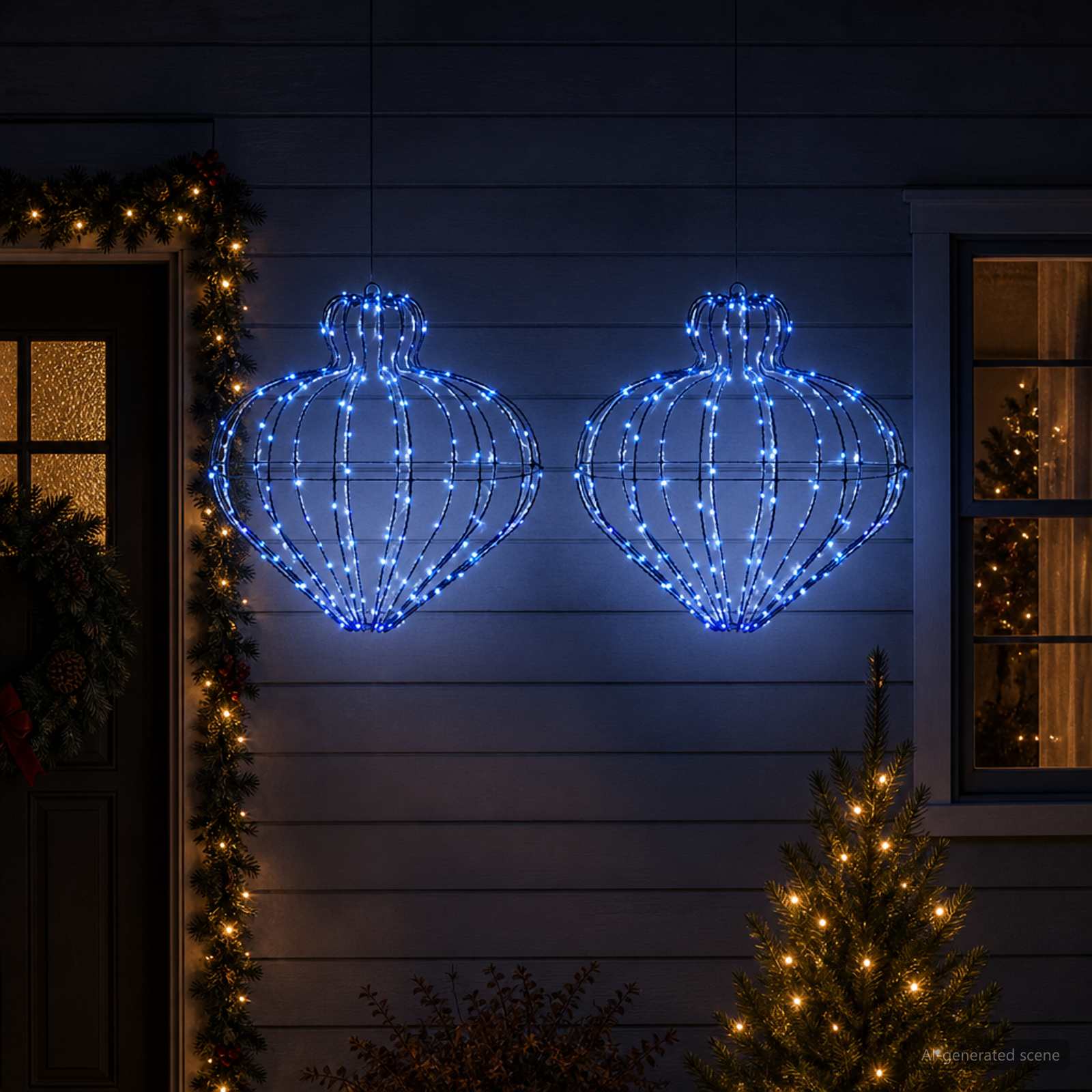 42049749_1.jpg vidaXL Vianočný špic 2 ks 384 LED Modrá Priem. 40 x 40 cm – Obrázok 1