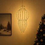 vidaXL Vianočný špic 320 LED Teplá biela Priem. 40 x 75 cm – Obrázok 3