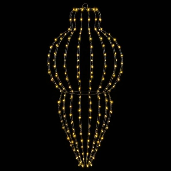 vidaXL Vianočný špic 320 LED Teplá biela Priem. 40 x 75 cm – Obrázok 4
