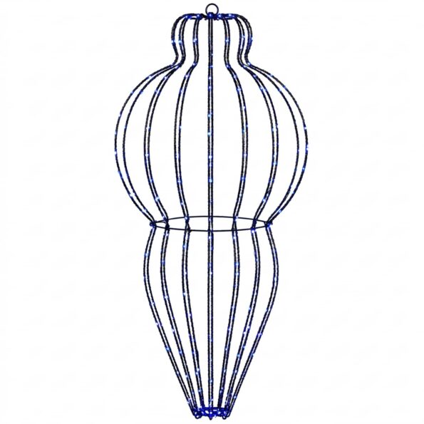 vidaXL Vianočný špic 320 LED Modrá Priem. 40 x 75 cm – Obrázok 2