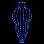 vidaXL Vianočný špic 320 LED Modrá Priem. 40 x 75 cm – Obrázok 4
