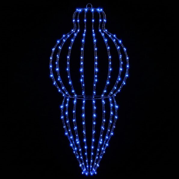 vidaXL Vianočný špic 320 LED Modrá Priem. 40 x 75 cm – Obrázok 4