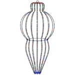 vidaXL Vianočný špic 320 LED Viac farieb Priem. 40 x 75 cm – Obrázok 2