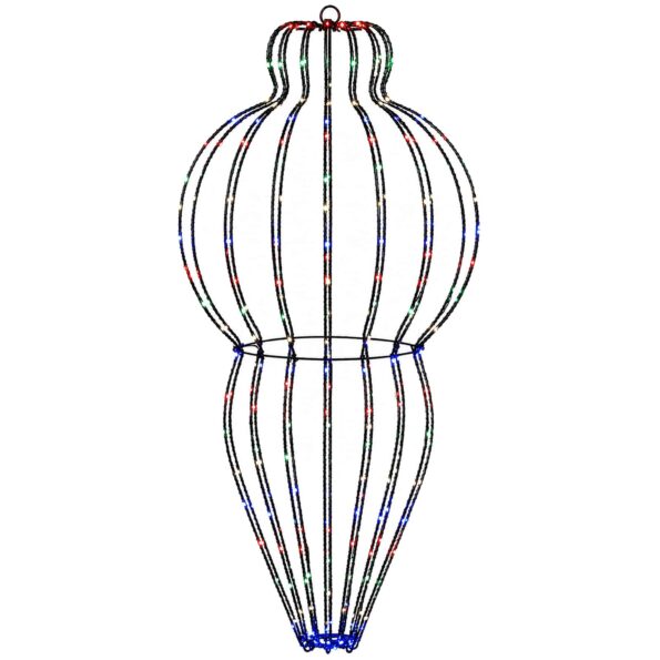 vidaXL Vianočný špic 320 LED Viac farieb Priem. 40 x 75 cm – Obrázok 2