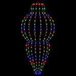 vidaXL Vianočný špic 320 LED Viac farieb Priem. 40 x 75 cm – Obrázok 4