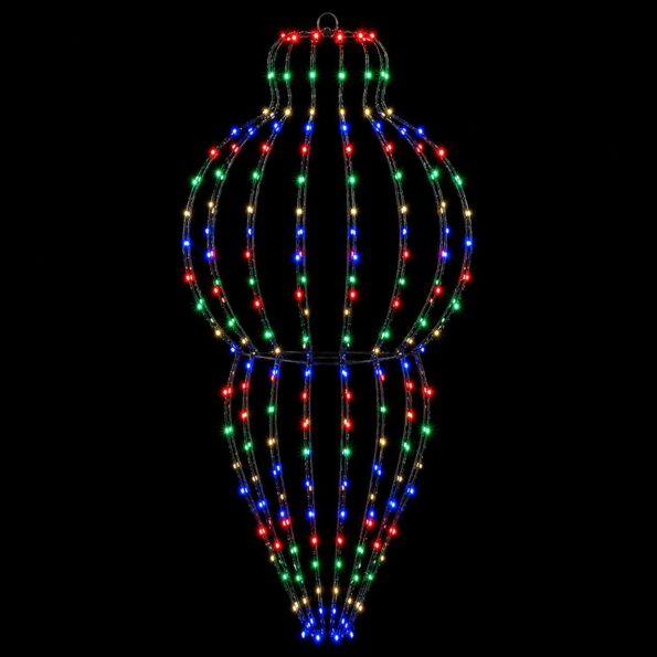 vidaXL Vianočný špic 320 LED Viac farieb Priem. 40 x 75 cm – Obrázok 4