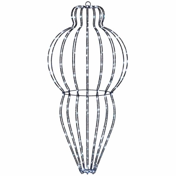 vidaXL Vianočný špic 2 ks 640 LED Studená biela Priem. 40 x 75 cm – Obrázok 4