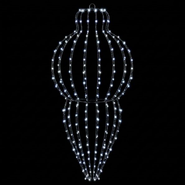vidaXL Vianočný špic 2 ks 640 LED Studená biela Priem. 40 x 75 cm – Obrázok 5