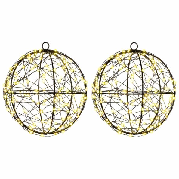 vidaXL Vianočný špic 2 ks 400 LED Teplá biela Ø 20 x 22 cm – Obrázok 2
