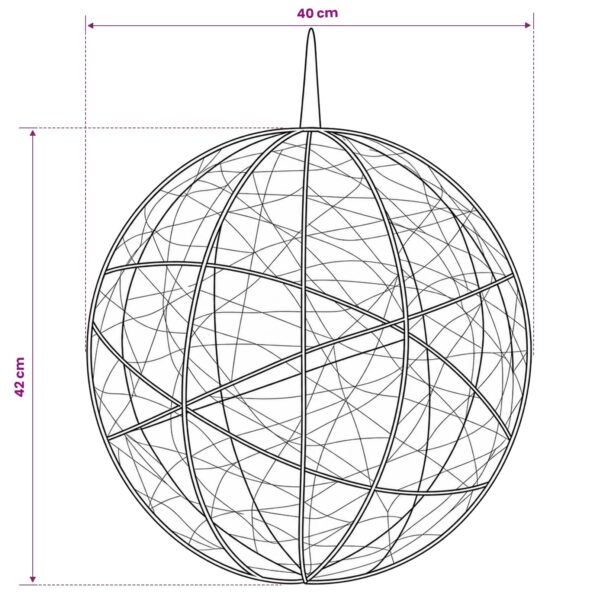 vidaXL Vianočný špic 2 ks 1000 LED Teplá biela Ø 40 x 42 cm – Obrázok 8