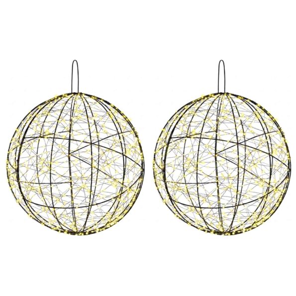 vidaXL Vianočný špic 2 ks 1900 LED Teplá biela Ø 60 x 63 cm – Obrázok 2