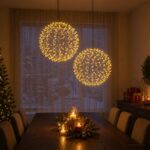 vidaXL Vianočný špic 2 ks 1900 LED Teplá biela Ø 60 x 63 cm – Obrázok 3