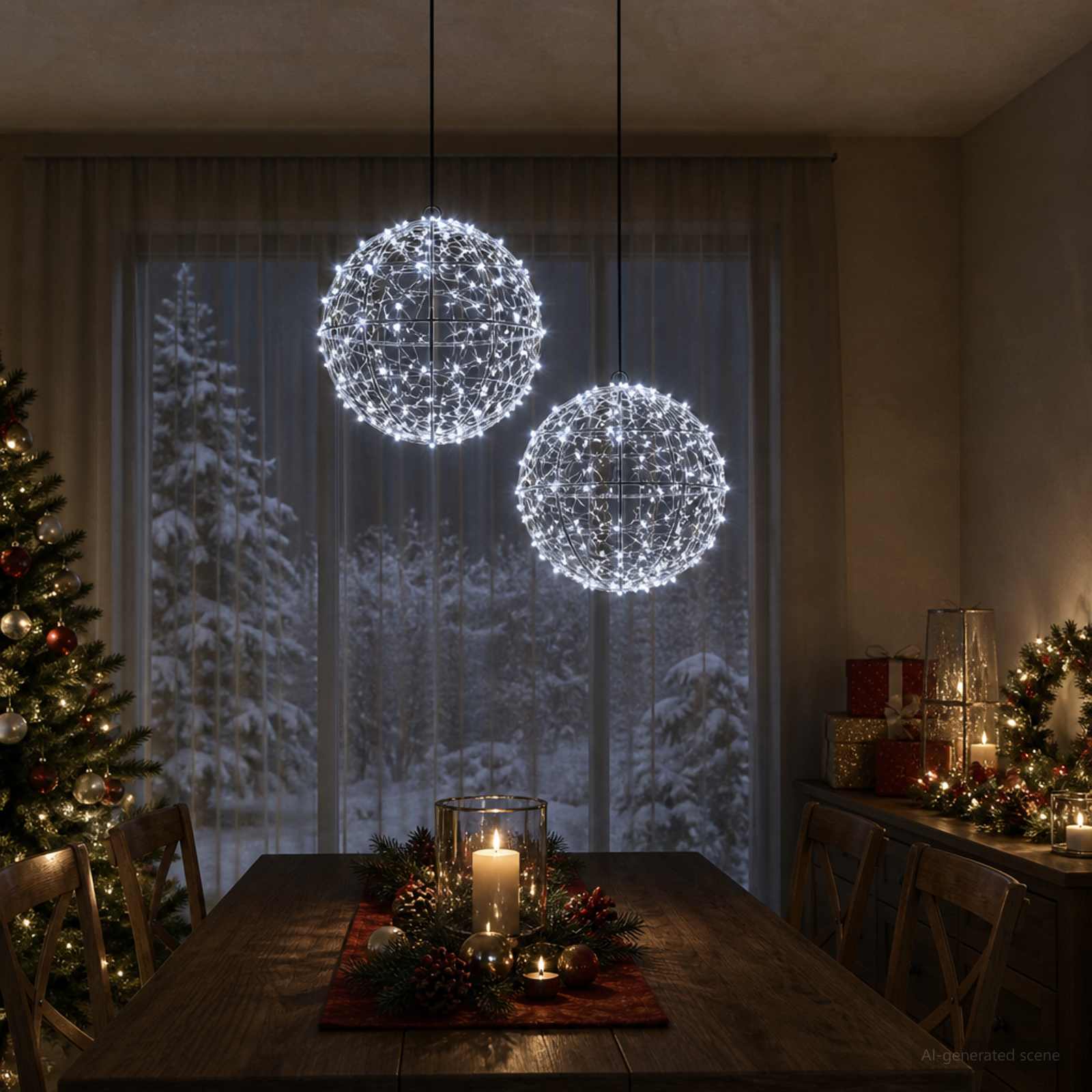 42049778_1.jpg vidaXL Vianočný špic 2 ks 600 LED Studená biela Ø 30 x 32 cm – Obrázok 1