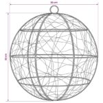 vidaXL Vianočný špic 2 ks 600 LED Studená biela Ø 30 x 32 cm – Obrázok 8