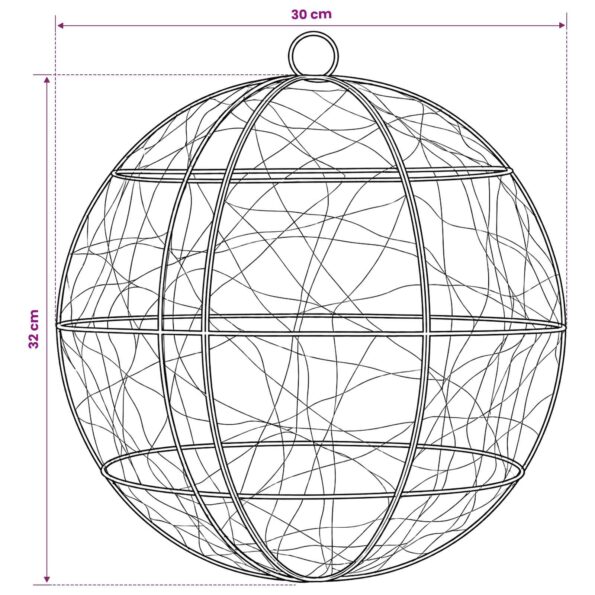 vidaXL Vianočný špic 2 ks 600 LED Studená biela Ø 30 x 32 cm – Obrázok 8