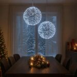 vidaXL Vianočný špic 2 ks 1500 LED Studená biela Ø 50 x 52 cm
