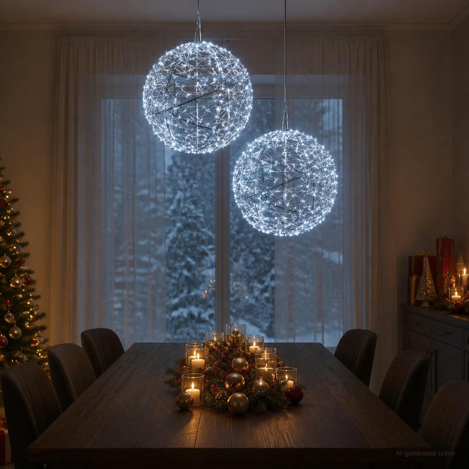 42049780_1.jpg vidaXL Vianočný špic 2 ks 1500 LED Studená biela Ø 50 x 52 cm – Obrázok 1