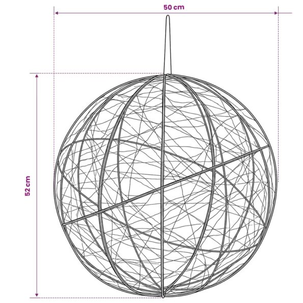 vidaXL Vianočný špic 2 ks 1500 LED Studená biela Ø 50 x 52 cm – Obrázok 8