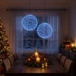vidaXL Vianočný špic 2 ks 1900 LED Modrá Ø 60 x 63 cm