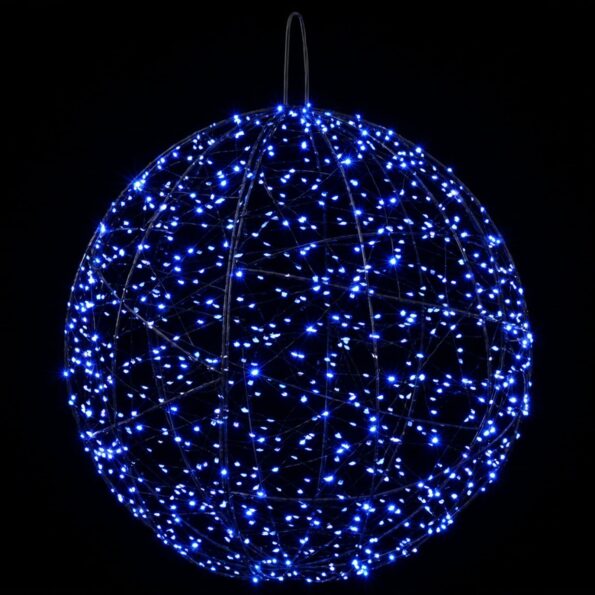 vidaXL Vianočný špic 2 ks 1900 LED Modrá Ø 60 x 63 cm – Obrázok 5
