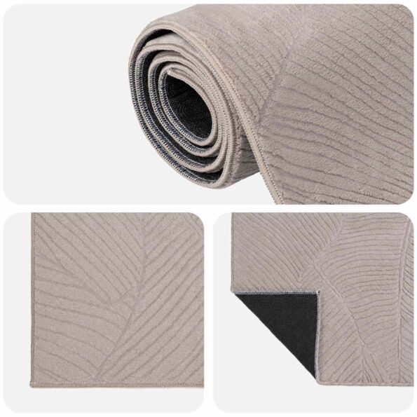 vidaXL Koberec IZA Béžová 80 x 200 cm 100% polyester Nízky vlas – Obrázok 4