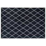 vidaXL Koberec ORIZ Čierny diamantový vzor 200 x 280 cm 100% polyester – Obrázok 2