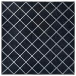 vidaXL Koberec ORIZ Čierny diamantový vzor 200 x 200 cm 100% polyester – Obrázok 2