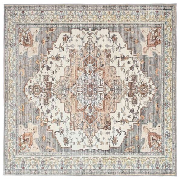 vidaXL Koberec ORIZ Hnedá 240 x 240 cm 100% polyester – Obrázok 2