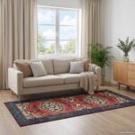 vidaXL Koberec ORIZ Červená 80 x 200 cm 100% polyester
