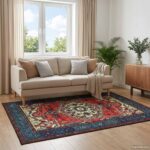 vidaXL Koberec ORIZ Červená 140 x 200 cm 100% polyester