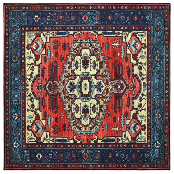 vidaXL Koberec ORIZ Červená 200 x 200 cm 100% polyester – Obrázok 2