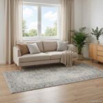 vidaXL Koberec ORIZ Krémová 80 x 200 cm 100% polyester