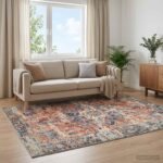 vidaXL Koberec ORIZ Oranžová 80 x 150 cm 100% polyester