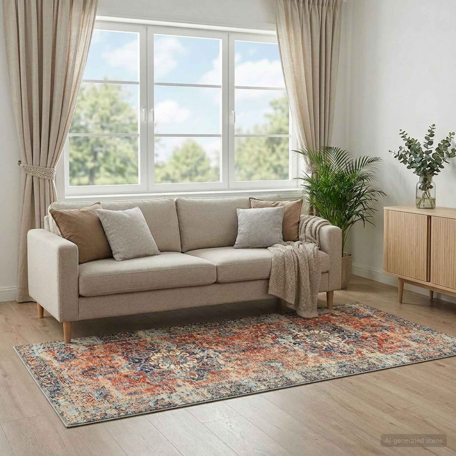 42050407_1.jpg vidaXL Koberec ORIZ Oranžová 80 x 200 cm 100% polyester – Obrázok 1