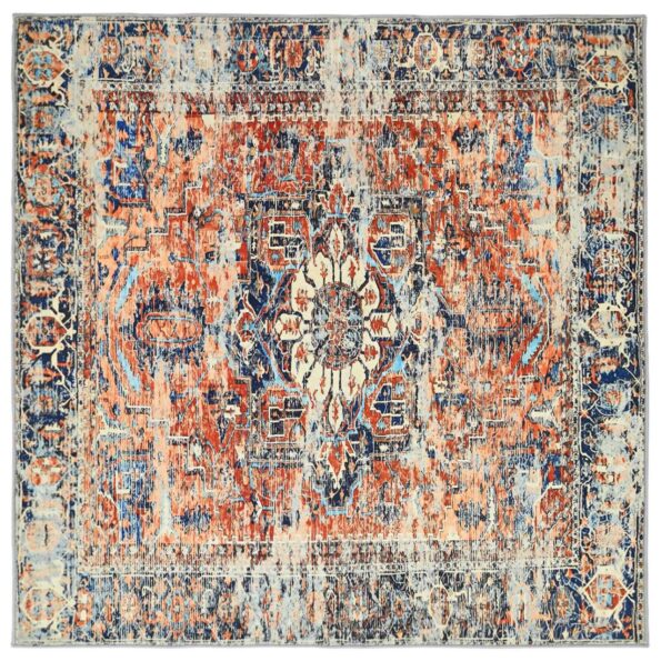 vidaXL Koberec ORIZ Oranžová 200 x 200 cm 100% polyester – Obrázok 2