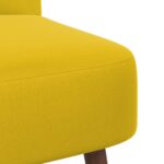 vidaXL Slipper kreslo Žltá Zamat – Obrázok 6