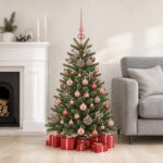 vidaXL Sada vianočných gúľ 111 ks Staroružová 6 cm Polystyrén