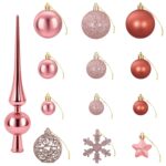 vidaXL Sada vianočných gúľ 111 ks Staroružová 6 cm Polystyrén – Obrázok 4