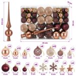 vidaXL Sada vianočných gúľ 111 ks Šampanská a hnedá 6 cm Polystyrén – Obrázok 6