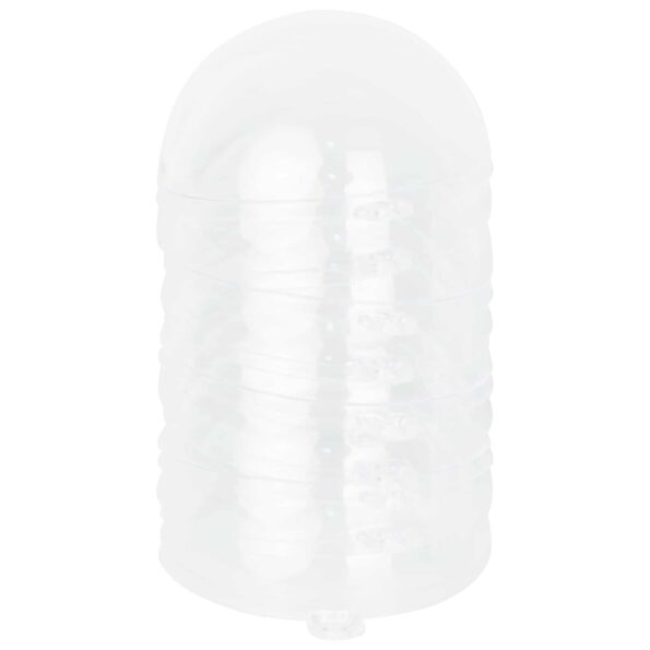 vidaXL Sada vianočných gúľ 100 ks Priehľadná Priem. 8 cm Plast – Obrázok 3
