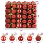 vidaXL Sada vianočných gúľ 150 ks Červená 3 cm Polystyrén – Obrázok 6