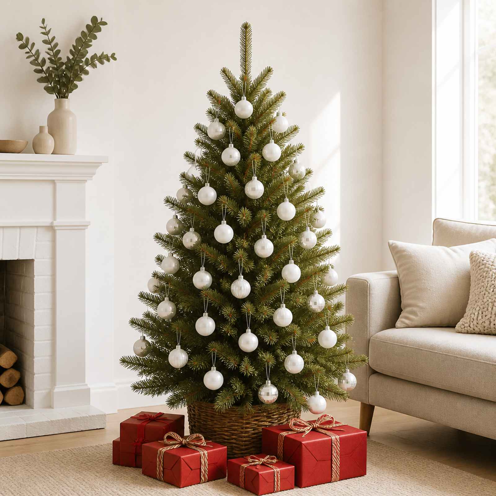 42050605_1.jpg vidaXL Sada vianočných gúľ 150 ks Biela 3 cm Polystyrén – Obrázok 1