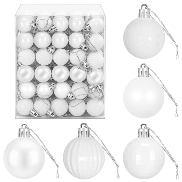 vidaXL Sada vianočných gúľ 150 ks Biela 3 cm Polystyrén – Obrázok 2